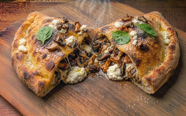 Truffle Mushroom Calzone.