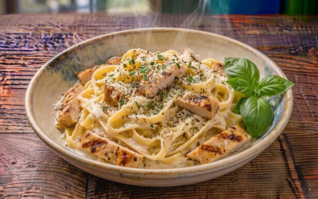 Creamy Alfredo.
