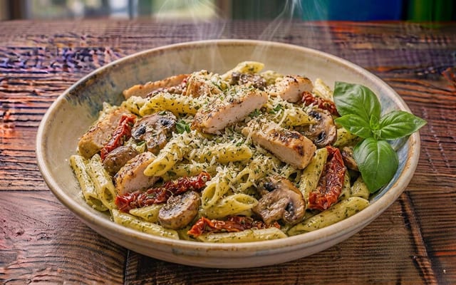 Chicken Pesto Pasta.