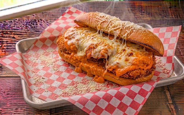 Vodka Chicken Parm Sandwich.