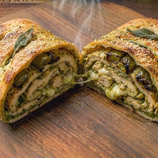 Pesto Chicken Stromboli